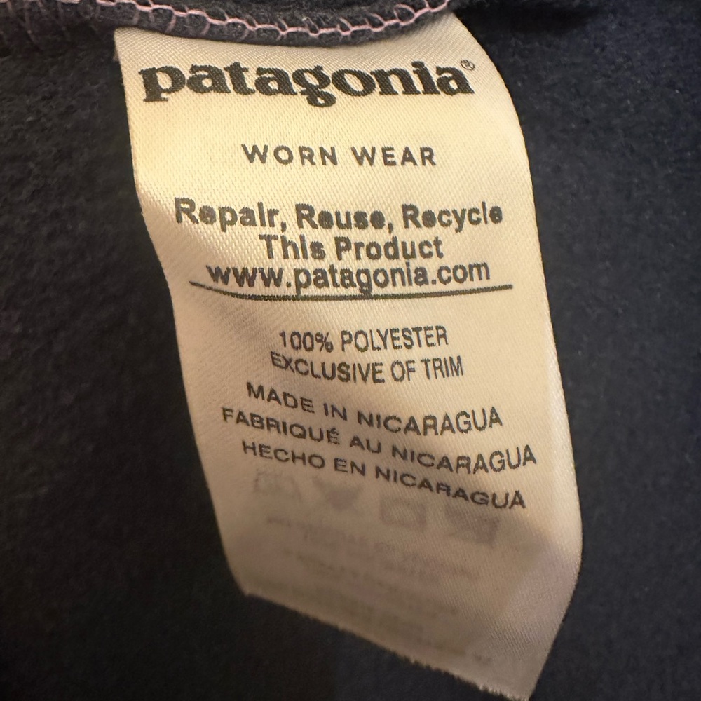 Patagonia Pink and Dark Gray Fleece Pullover size S - Picture 7 of 7